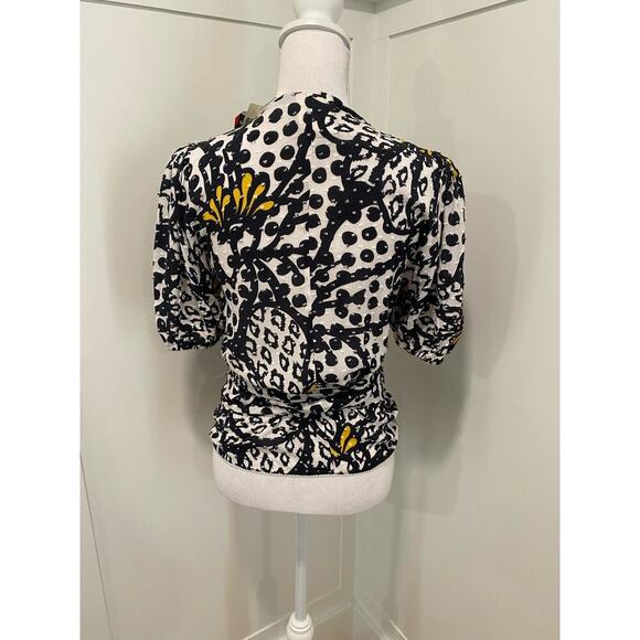 FARM Rio Floral Wrap Blouse in Black Motif - Picture 9 of 15